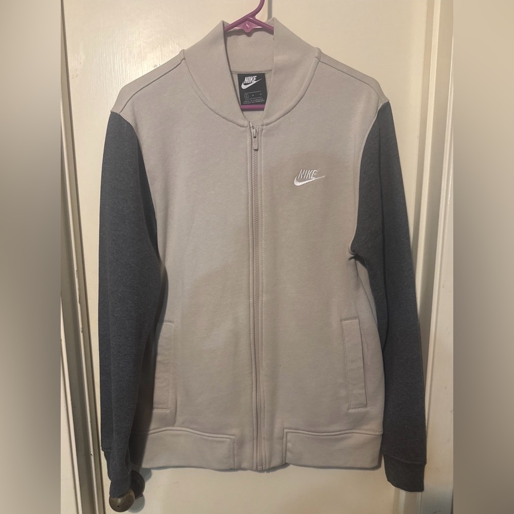 Nike Club Bomber Full Zip Fleece Sweater Jacket Men’s Size Medium 928461-221